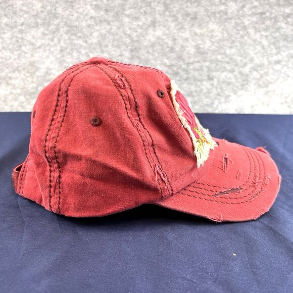 Mama Bear Embroidered 4350 District Cap Hat With Hook Loop Back Red Distressed - Picture 4 of 9